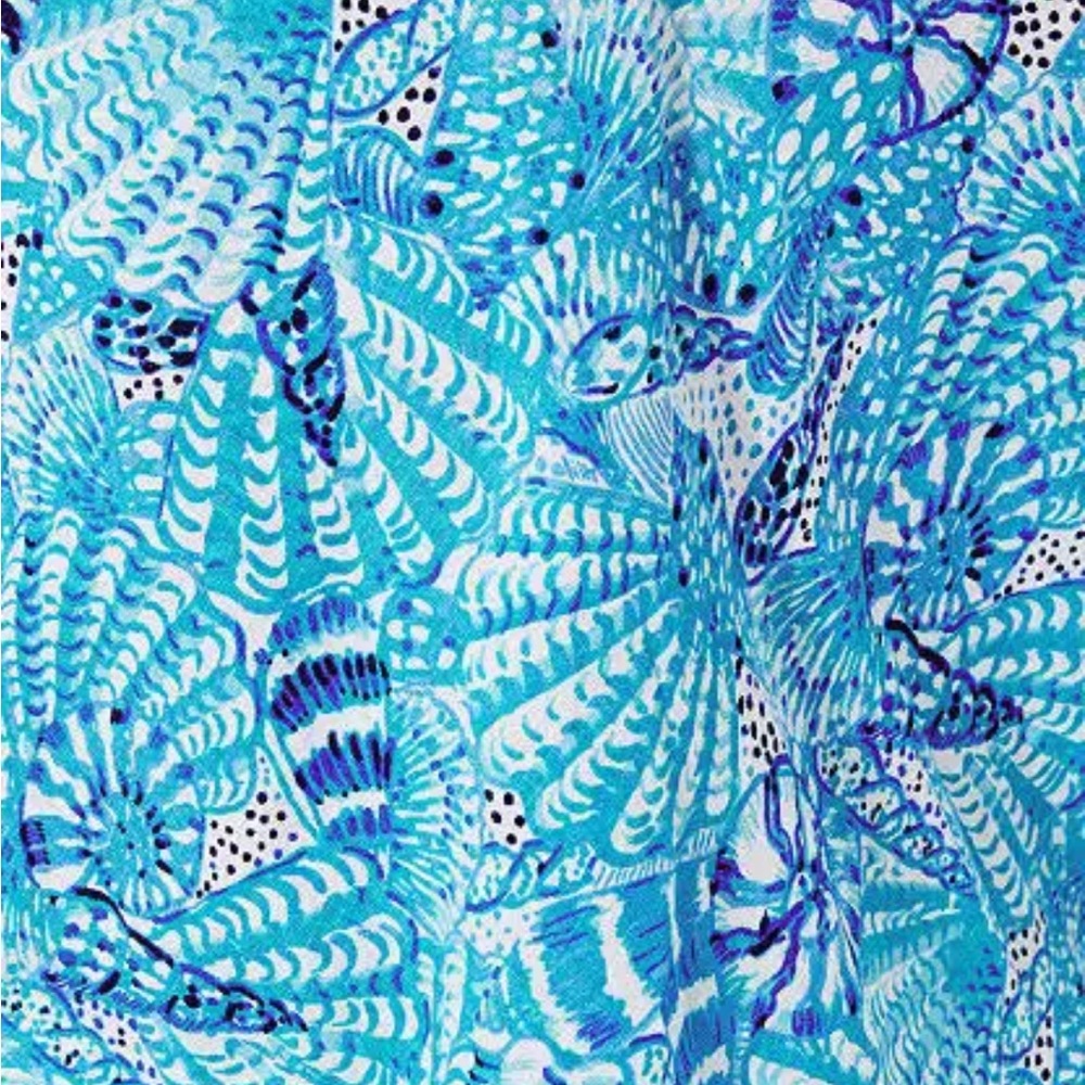 Lilly Pulitzer Florin Sleeveless Linen - Amalfi Blue by the Seashore Tank EUC - Picture 5 of 6